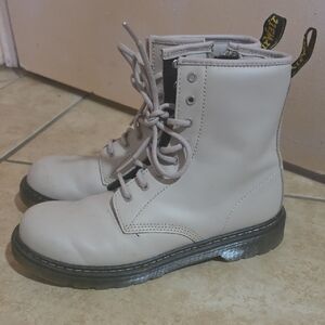 Dr. Martens Off-White Lace-Up Boots